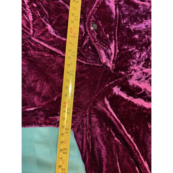 Sundance Cassity Velvet Shirt M Button Down Western Pearl Snap Silk Blend Rodeo - Picture 7 of 10